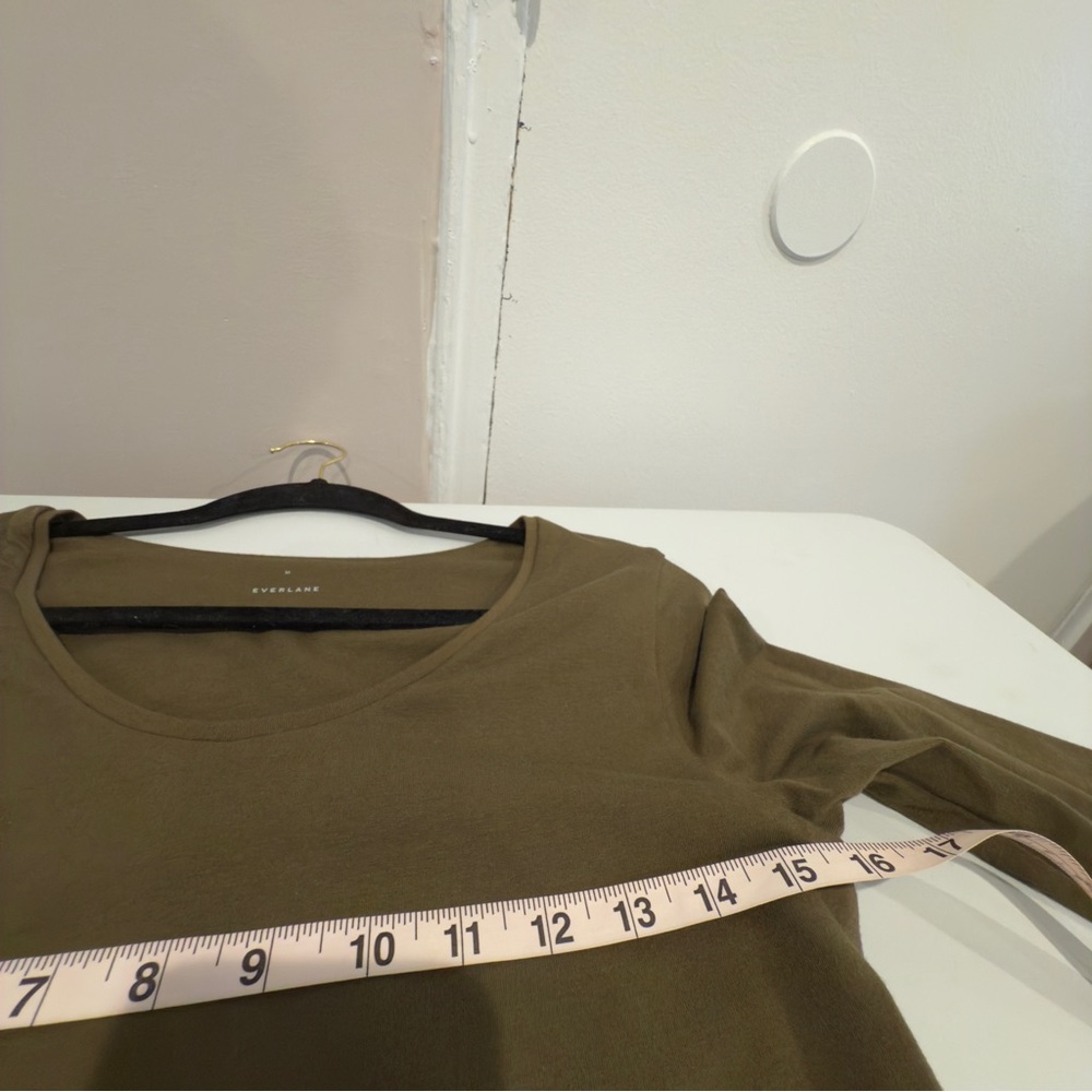 Everlane Olive Long Sleeve Dress - Picture 10 of 14